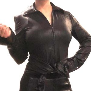 Joseph Ribkoff Black Zipup Blazer Size 4